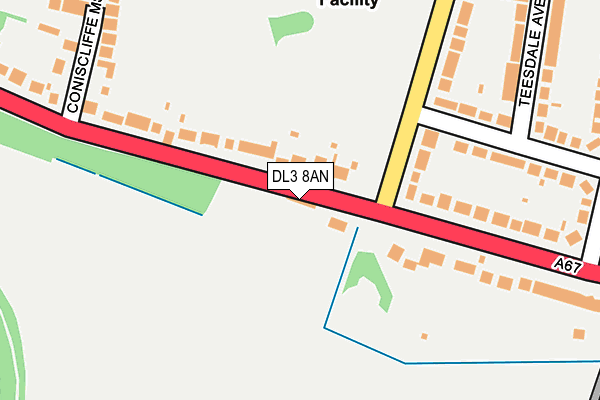 DL3 8AN map - OS OpenMap – Local (Ordnance Survey)