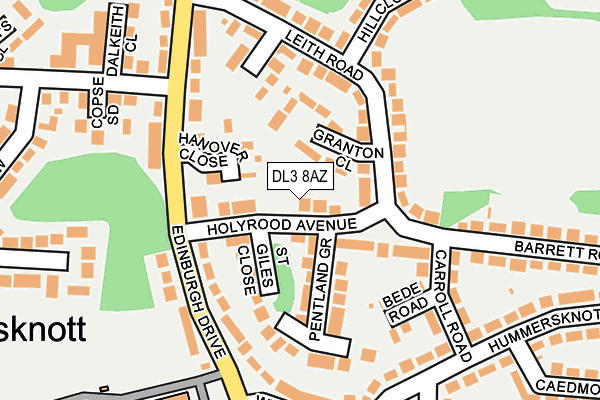 DL3 8AZ map - OS OpenMap – Local (Ordnance Survey)