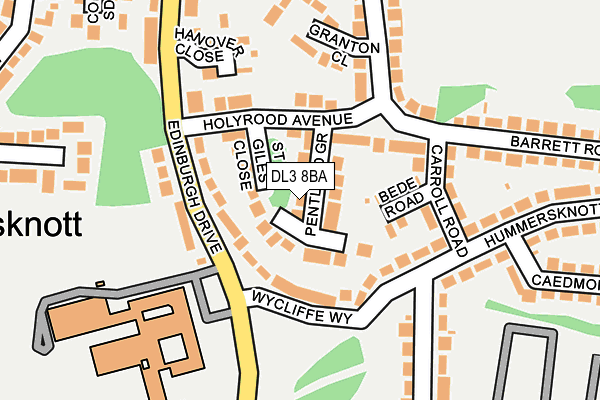 DL3 8BA map - OS OpenMap – Local (Ordnance Survey)