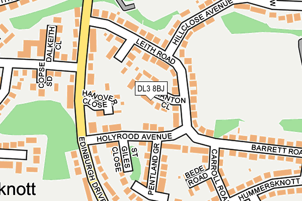 DL3 8BJ map - OS OpenMap – Local (Ordnance Survey)