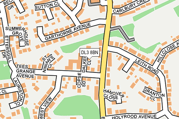 DL3 8BN map - OS OpenMap – Local (Ordnance Survey)