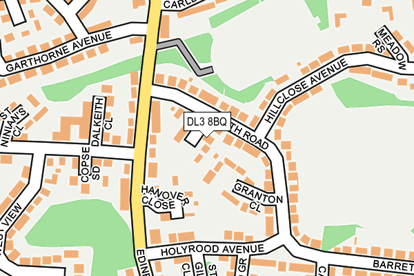 DL3 8BQ map - OS OpenMap – Local (Ordnance Survey)