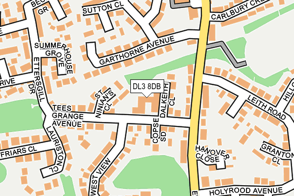 DL3 8DB map - OS OpenMap – Local (Ordnance Survey)