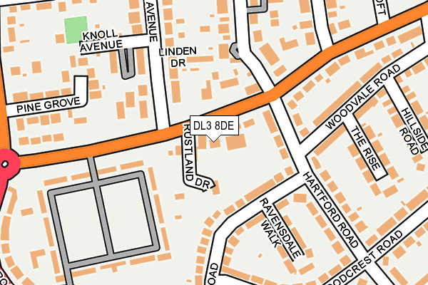 DL3 8DE map - OS OpenMap – Local (Ordnance Survey)