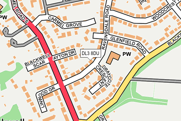 DL3 8DU map - OS OpenMap – Local (Ordnance Survey)