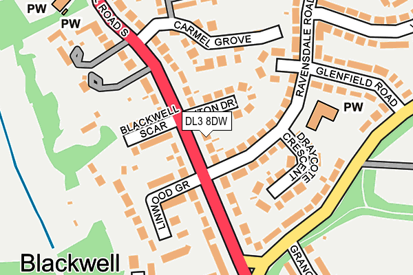 DL3 8DW map - OS OpenMap – Local (Ordnance Survey)