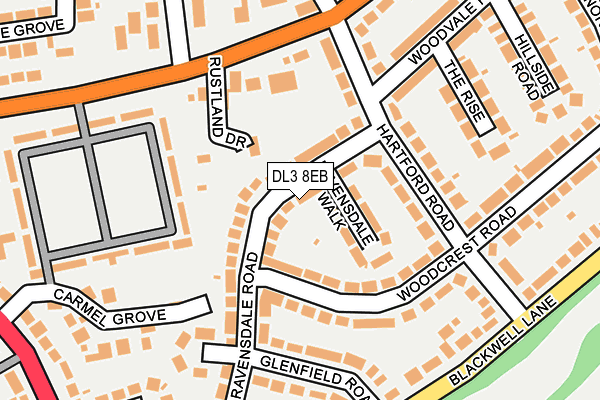 DL3 8EB map - OS OpenMap – Local (Ordnance Survey)