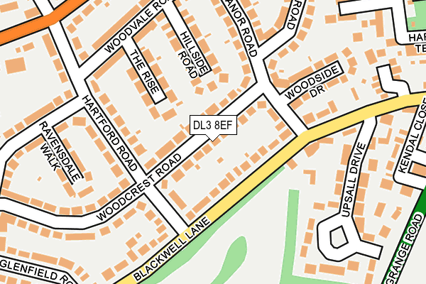 DL3 8EF map - OS OpenMap – Local (Ordnance Survey)