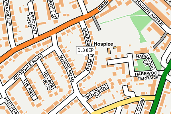 DL3 8EP map - OS OpenMap – Local (Ordnance Survey)