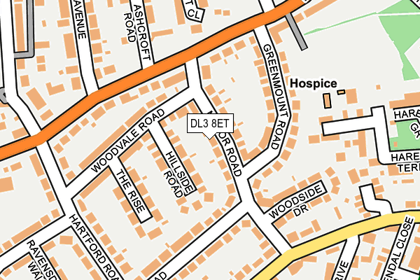 DL3 8ET map - OS OpenMap – Local (Ordnance Survey)