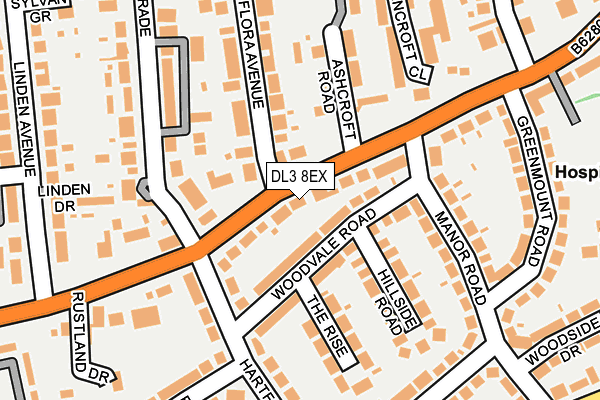 DL3 8EX map - OS OpenMap – Local (Ordnance Survey)