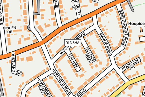 DL3 8HA map - OS OpenMap – Local (Ordnance Survey)