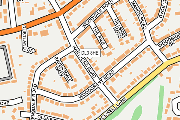DL3 8HE map - OS OpenMap – Local (Ordnance Survey)