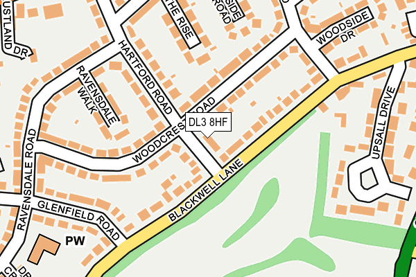 DL3 8HF map - OS OpenMap – Local (Ordnance Survey)