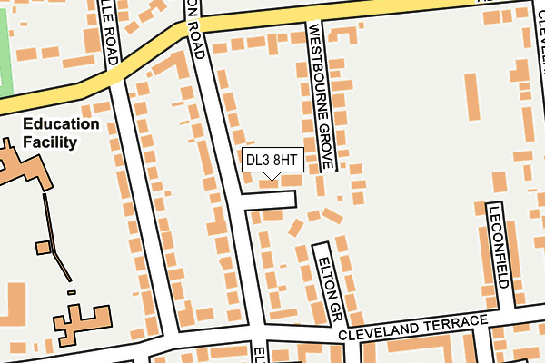 DL3 8HT map - OS OpenMap – Local (Ordnance Survey)