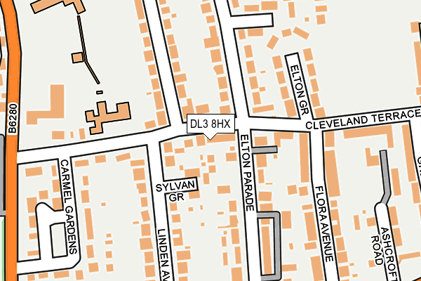 DL3 8HX map - OS OpenMap – Local (Ordnance Survey)