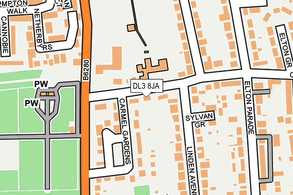 DL3 8JA map - OS OpenMap – Local (Ordnance Survey)