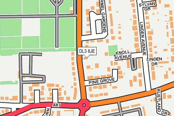 DL3 8JE map - OS OpenMap – Local (Ordnance Survey)