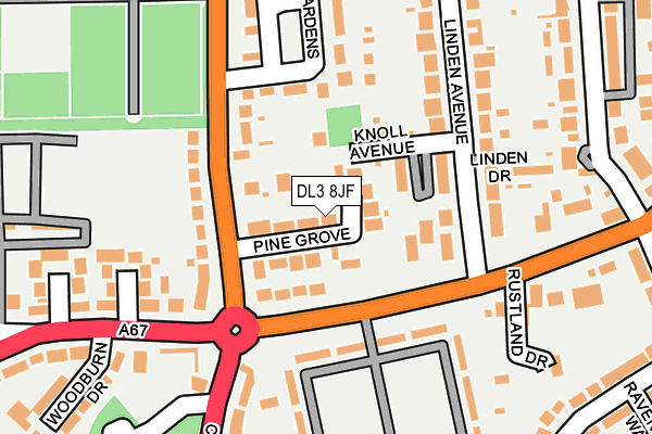 DL3 8JF map - OS OpenMap – Local (Ordnance Survey)