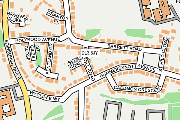 DL3 8JY map - OS OpenMap – Local (Ordnance Survey)