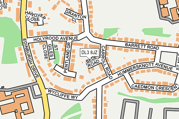 DL3 8JZ map - OS OpenMap – Local (Ordnance Survey)