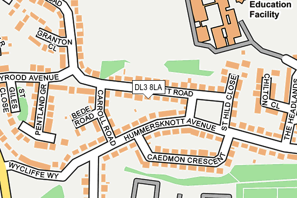 DL3 8LA map - OS OpenMap – Local (Ordnance Survey)