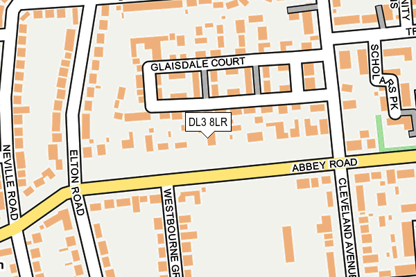 DL3 8LR map - OS OpenMap – Local (Ordnance Survey)