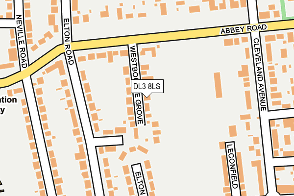 DL3 8LS map - OS OpenMap – Local (Ordnance Survey)