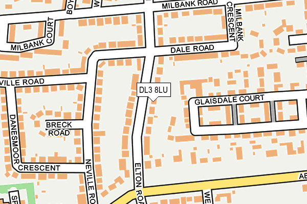 DL3 8LU map - OS OpenMap – Local (Ordnance Survey)