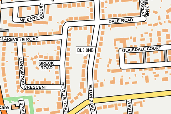 DL3 8NB map - OS OpenMap – Local (Ordnance Survey)
