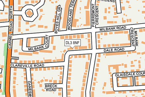 DL3 8NF map - OS OpenMap – Local (Ordnance Survey)