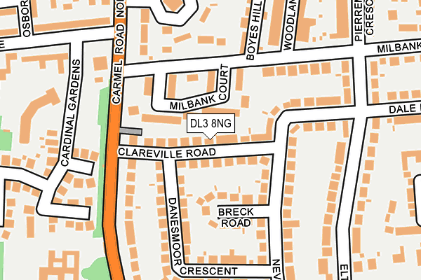 DL3 8NG map - OS OpenMap – Local (Ordnance Survey)