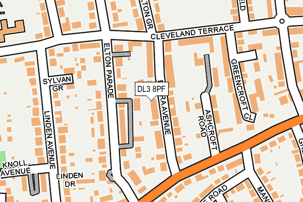 DL3 8PF map - OS OpenMap – Local (Ordnance Survey)