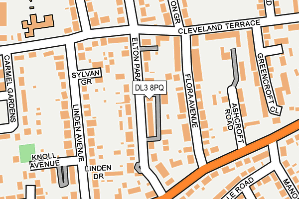 DL3 8PQ map - OS OpenMap – Local (Ordnance Survey)