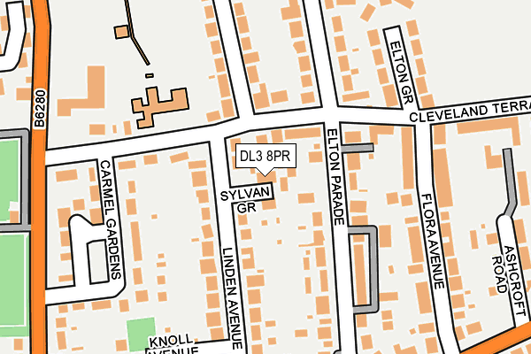 DL3 8PR map - OS OpenMap – Local (Ordnance Survey)