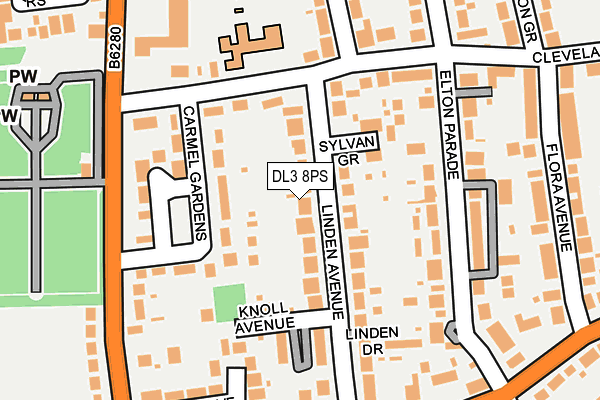 DL3 8PS map - OS OpenMap – Local (Ordnance Survey)