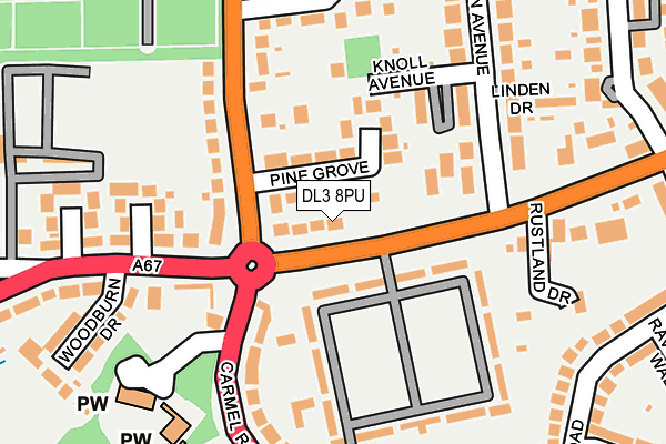 DL3 8PU map - OS OpenMap – Local (Ordnance Survey)