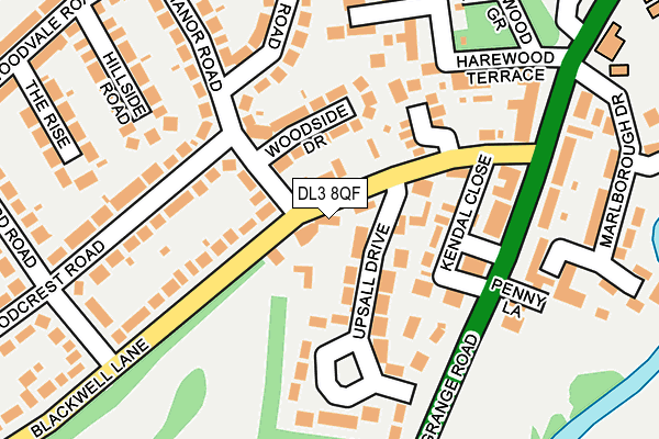 DL3 8QF map - OS OpenMap – Local (Ordnance Survey)