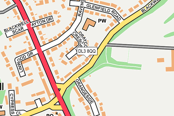 DL3 8QQ map - OS OpenMap – Local (Ordnance Survey)
