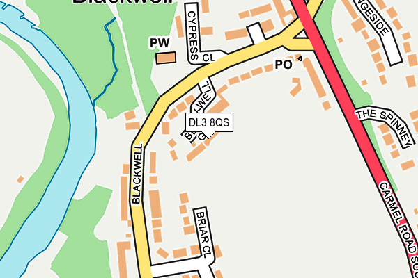 DL3 8QS map - OS OpenMap – Local (Ordnance Survey)