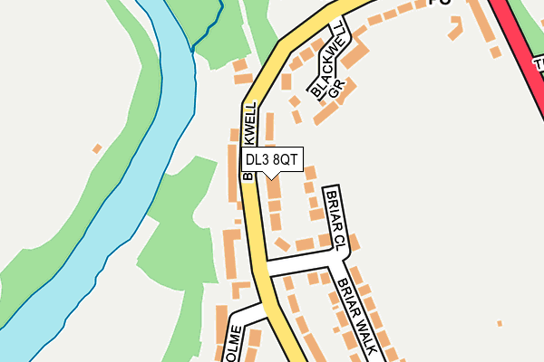DL3 8QT map - OS OpenMap – Local (Ordnance Survey)