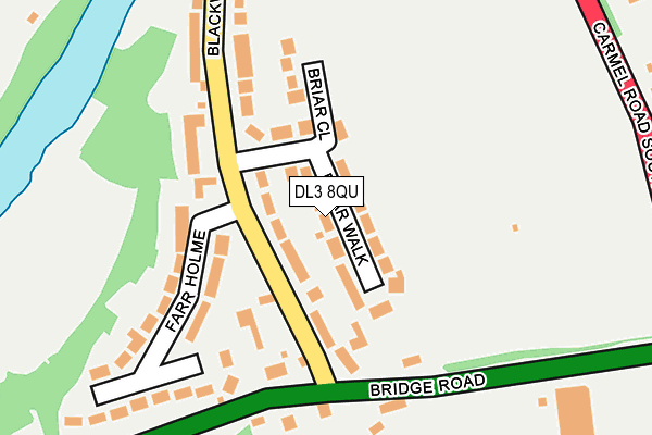 DL3 8QU map - OS OpenMap – Local (Ordnance Survey)