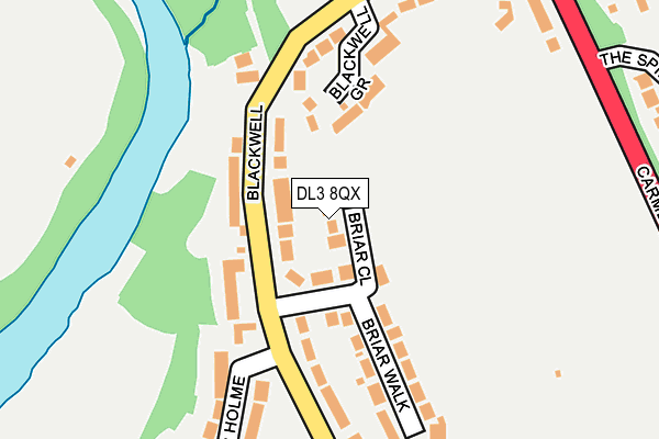 DL3 8QX map - OS OpenMap – Local (Ordnance Survey)