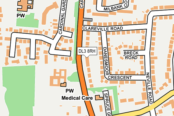 DL3 8RH map - OS OpenMap – Local (Ordnance Survey)