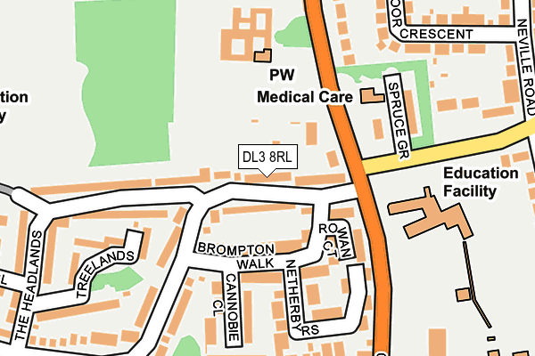 DL3 8RL map - OS OpenMap – Local (Ordnance Survey)