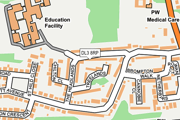 DL3 8RP map - OS OpenMap – Local (Ordnance Survey)