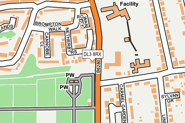 DL3 8RX map - OS OpenMap – Local (Ordnance Survey)