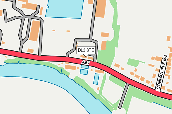 DL3 8TE map - OS OpenMap – Local (Ordnance Survey)