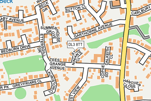 DL3 8TT map - OS OpenMap – Local (Ordnance Survey)
