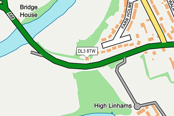 DL3 8TW map - OS OpenMap – Local (Ordnance Survey)